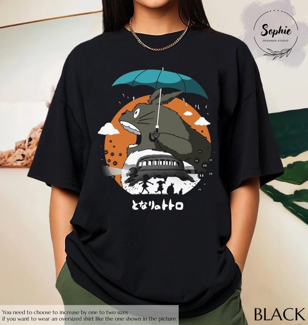 Studio Ghibli My Neighbor Totoro Black T-shirt