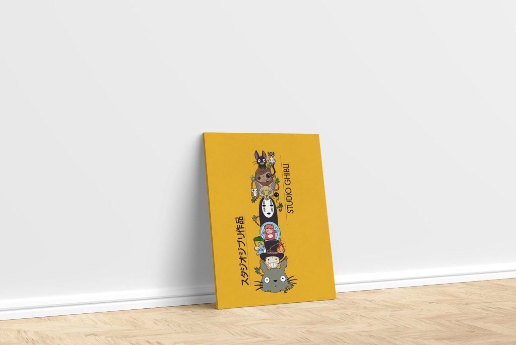 Studio Ghibli Characters Yellow Wall Art - Image 4