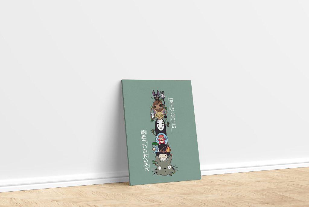 Studio Ghibli Characters Green Wall Art - Image 5