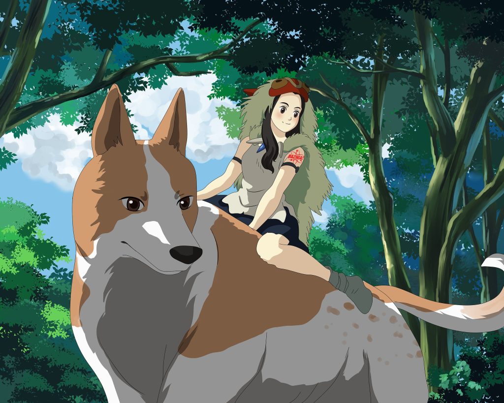 Studio Ghibli Princess Mononoke Custom Portrait