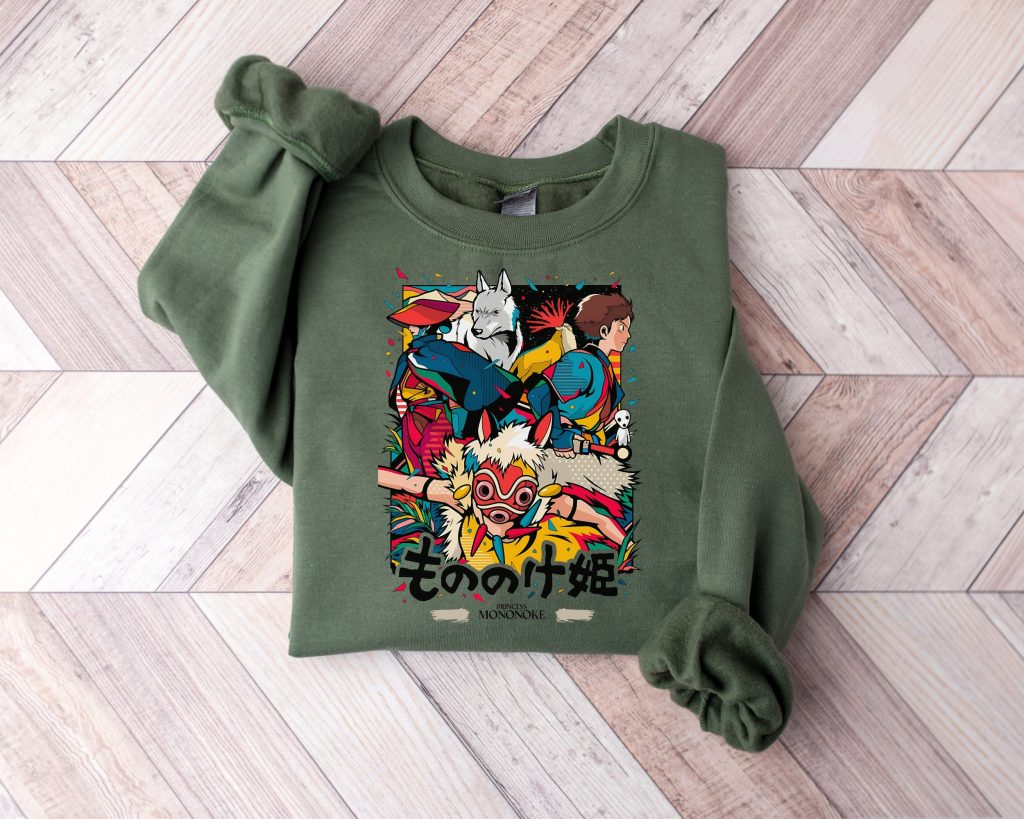 Princess Mononoke Studio Ghibli Anime Sweatshirt - Image 2
