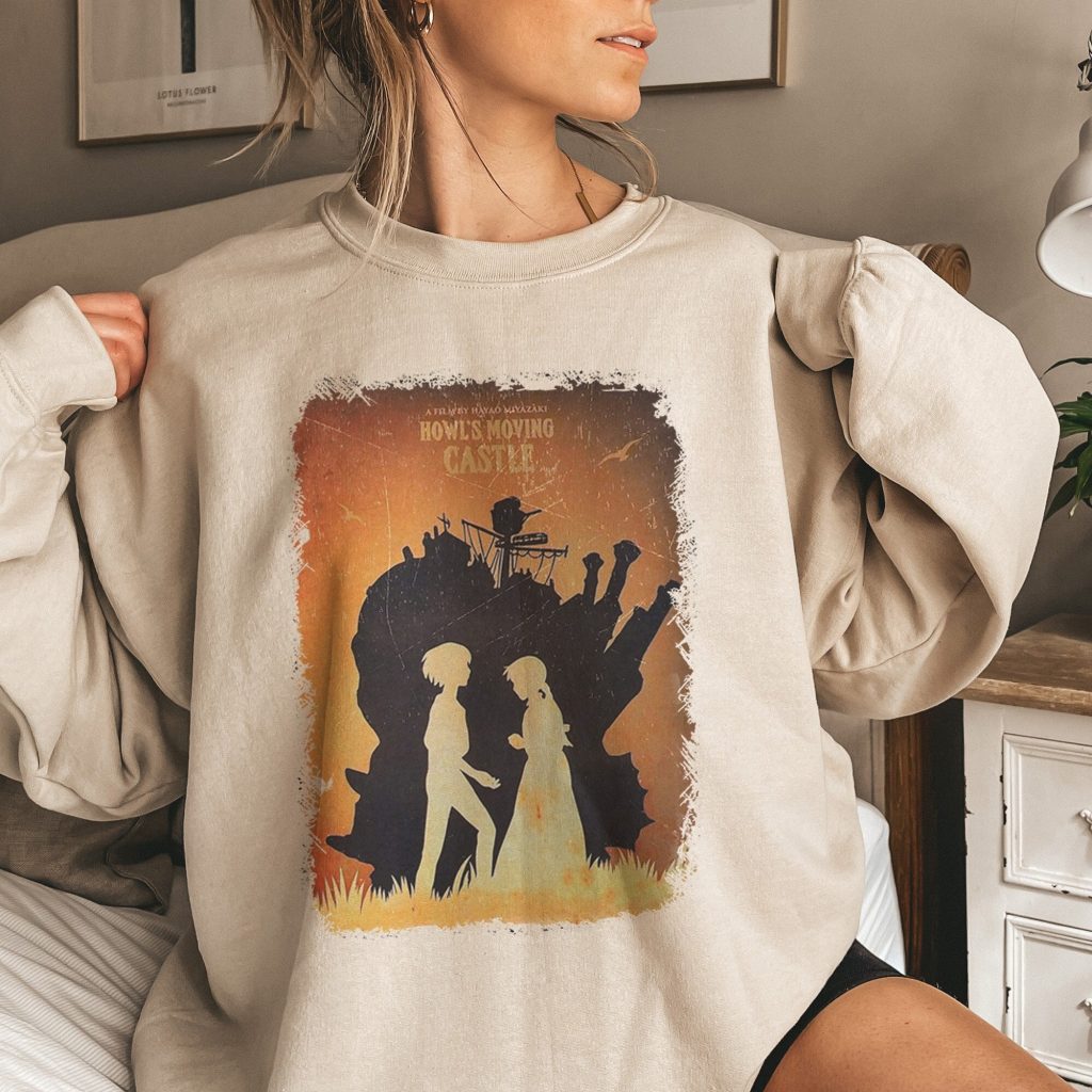 Ghibli Studio Howl's Moving Castle Characters Sweatshirt