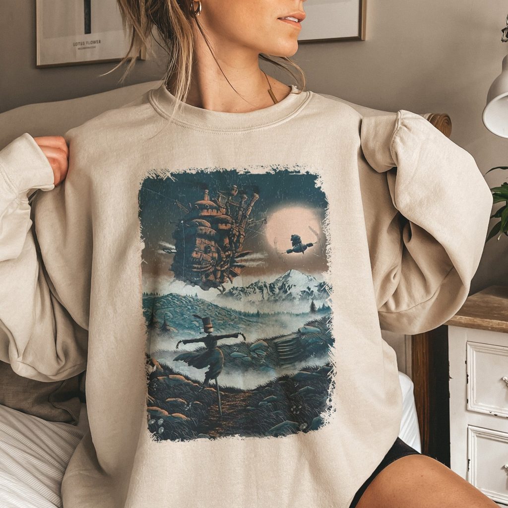 Vintage Howl's Moving Castle Hayao Miyazaki Studio Ghibli Sweatshirt
