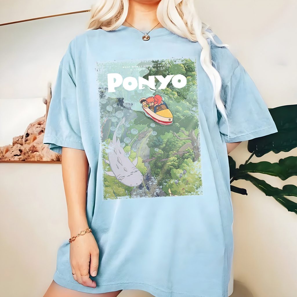 Comfort Colors Ponyo Sosuke Goldfish Ghibli T-shirt - Image 2