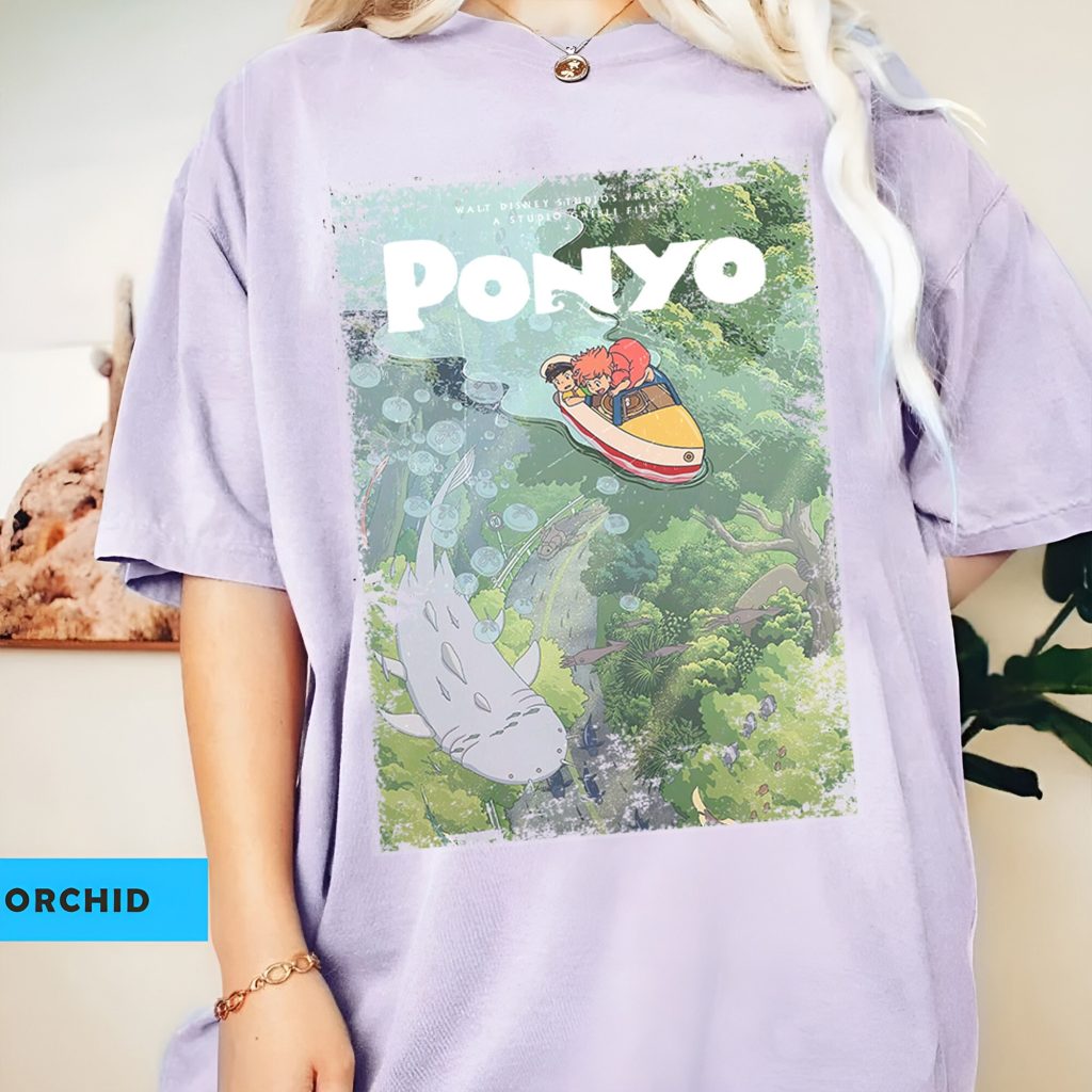 Comfort Colors Ponyo Sosuke Goldfish Ghibli T-shirt - Image 6