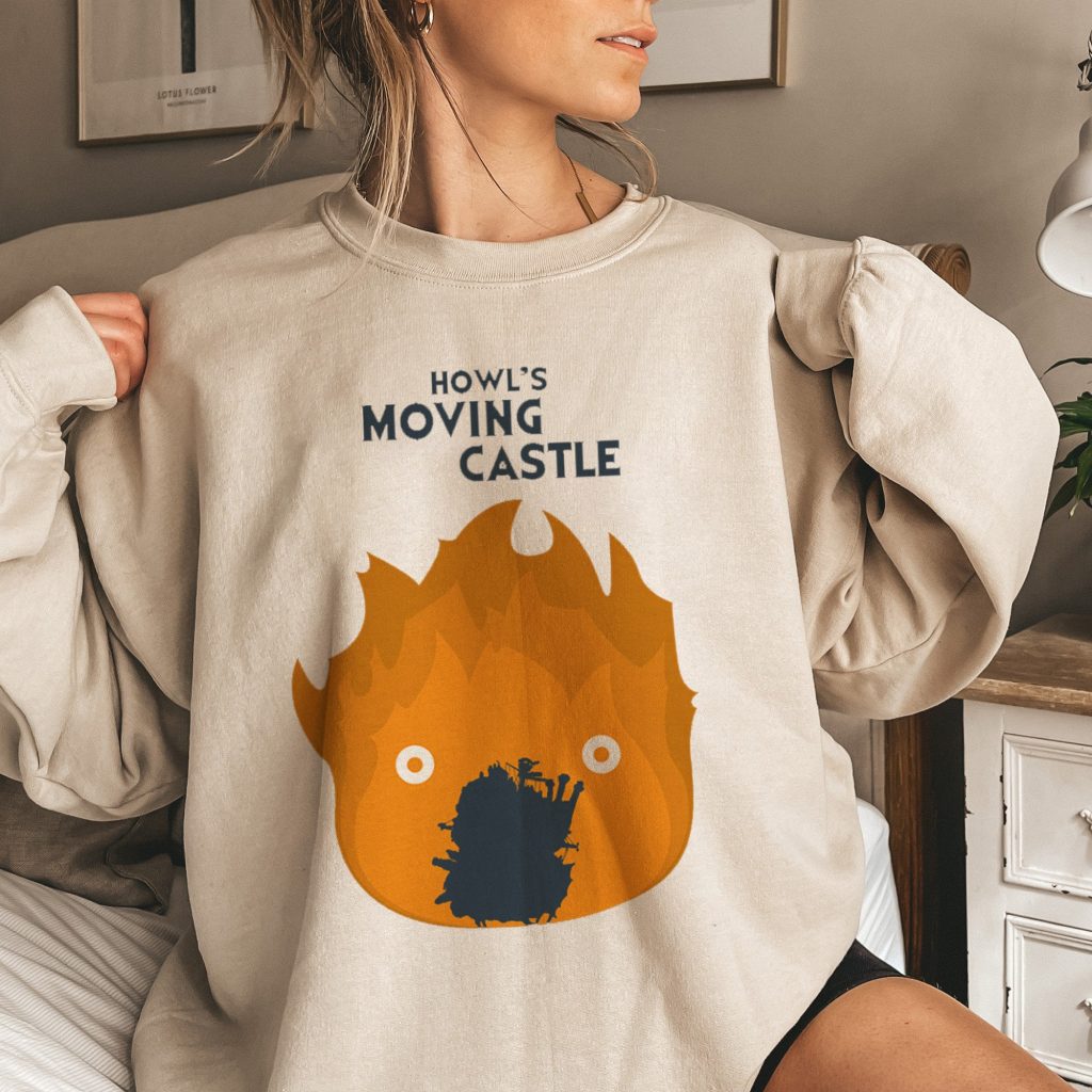Studio Ghibli Howl Moving Castle Calcifer Sweatshirt