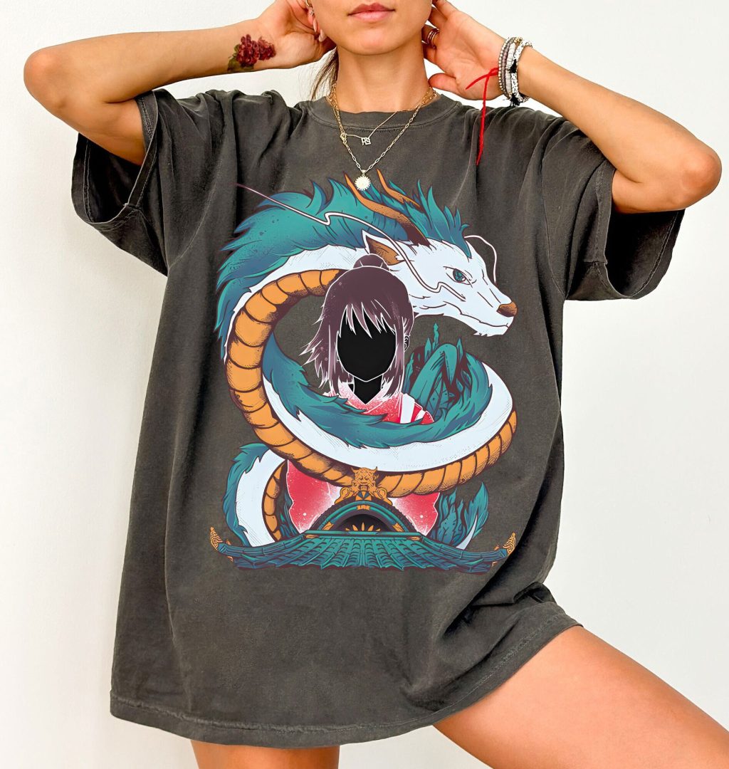 Comfort Colors Spirited Away Haku and Chihiro T-shirt