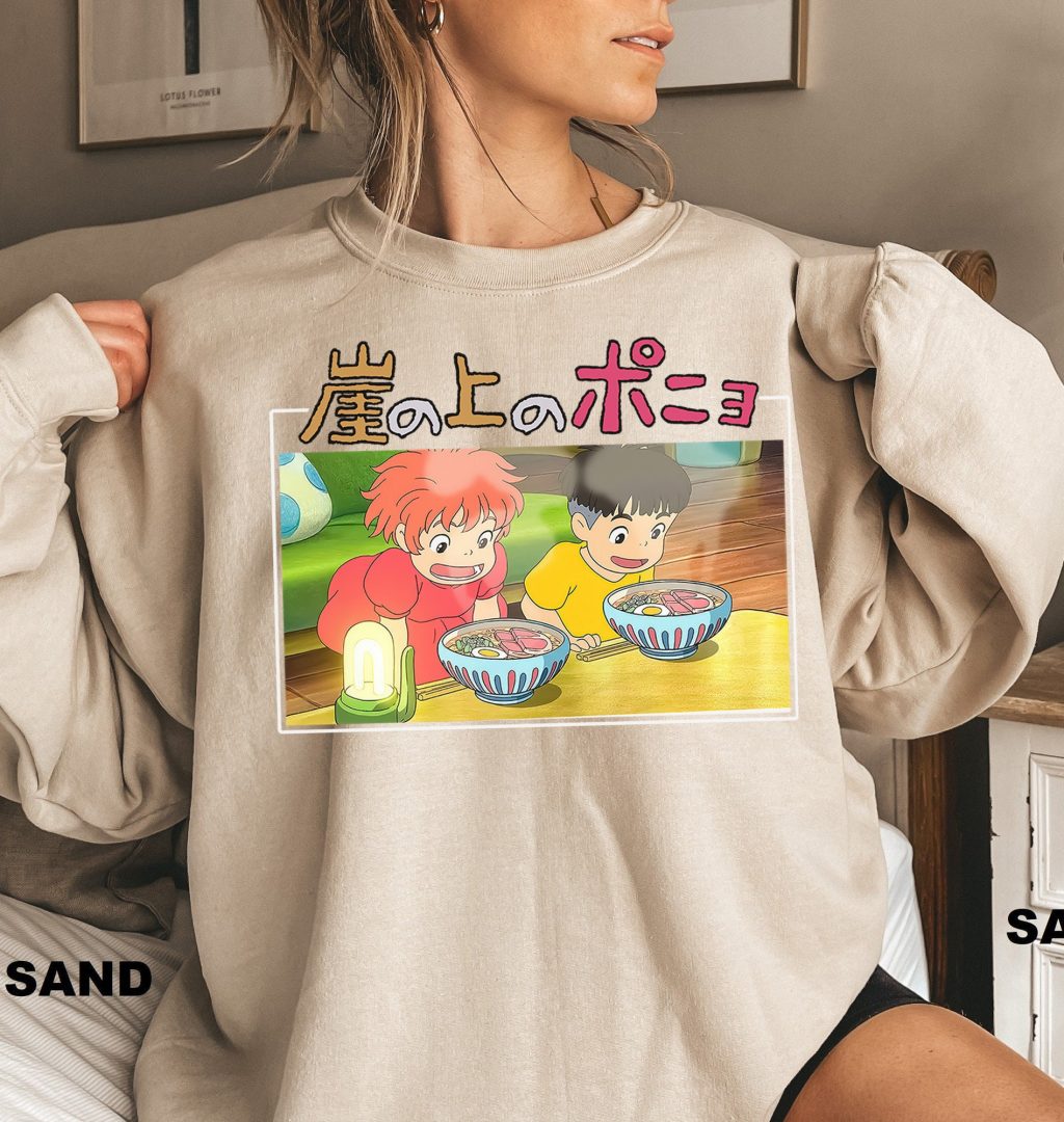 Comfort Colors Ponyo and Sosuke Eating Sweatshirt
