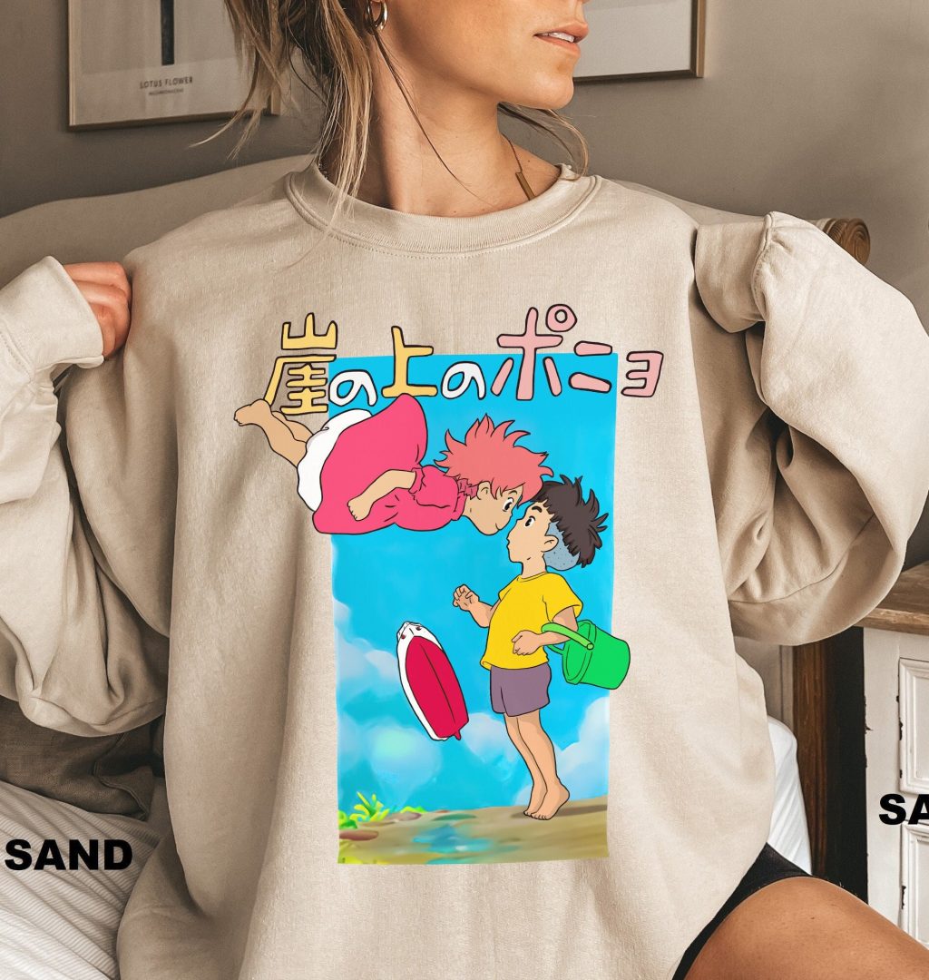 Comfort Colors Ponyo and Sosuke Studio Ghibli Sweatshirt