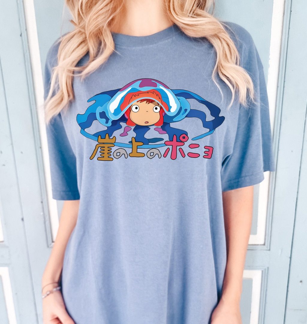 Comfort Colors Ponyo Studio Ghibli T-shirt - Image 4
