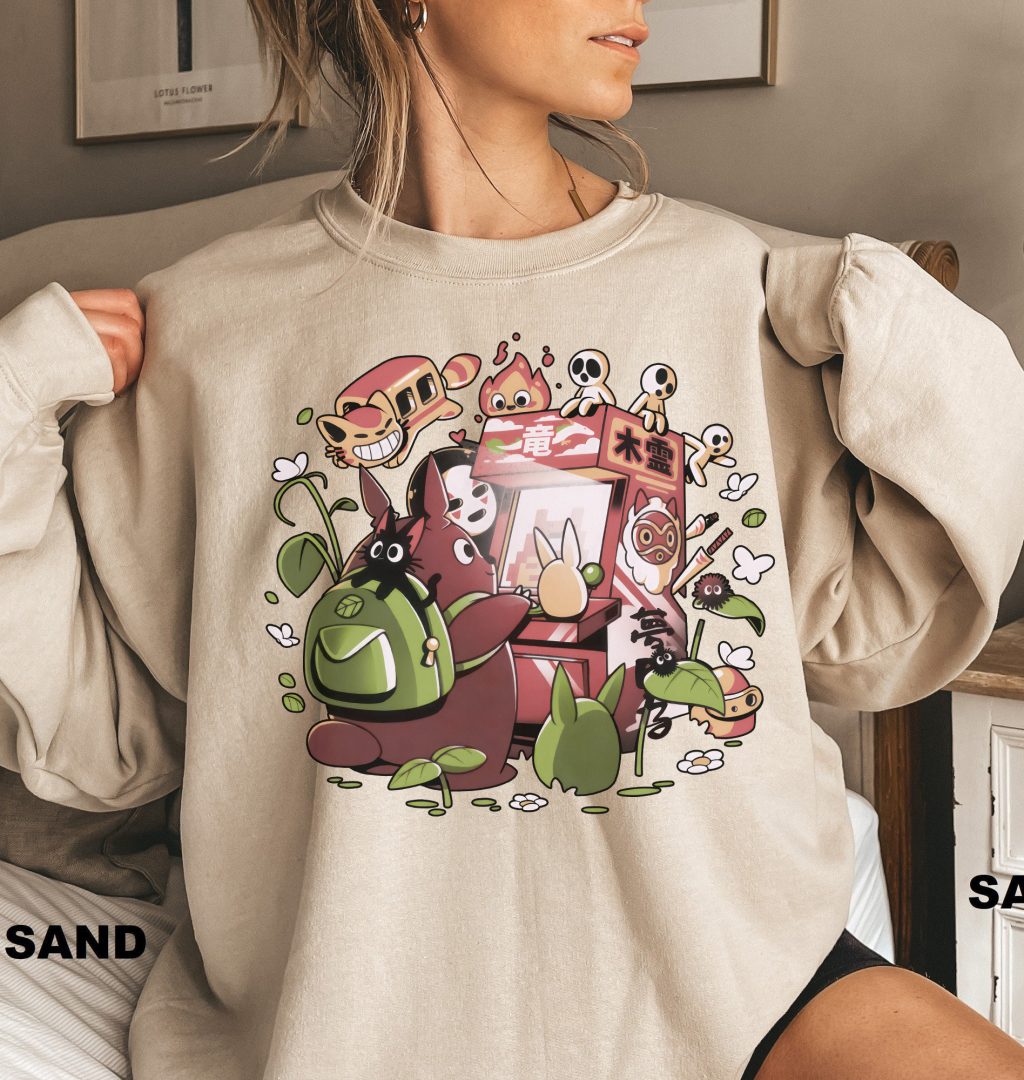 Comfort Colors Ghibli Characters Sweatshirt