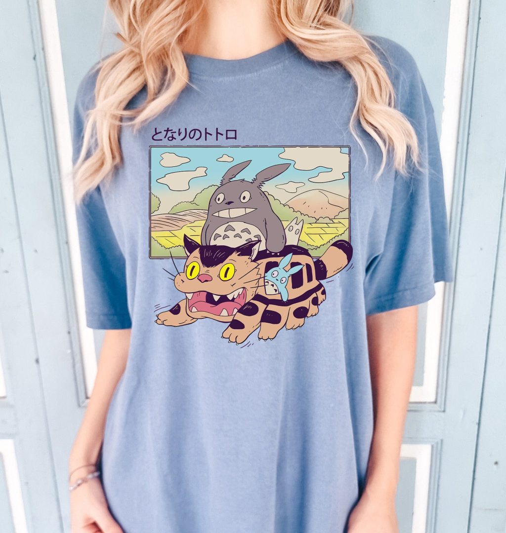 Comfort Colors Totoro Catbus Ghibli Cartoon T-shirt - Image 5