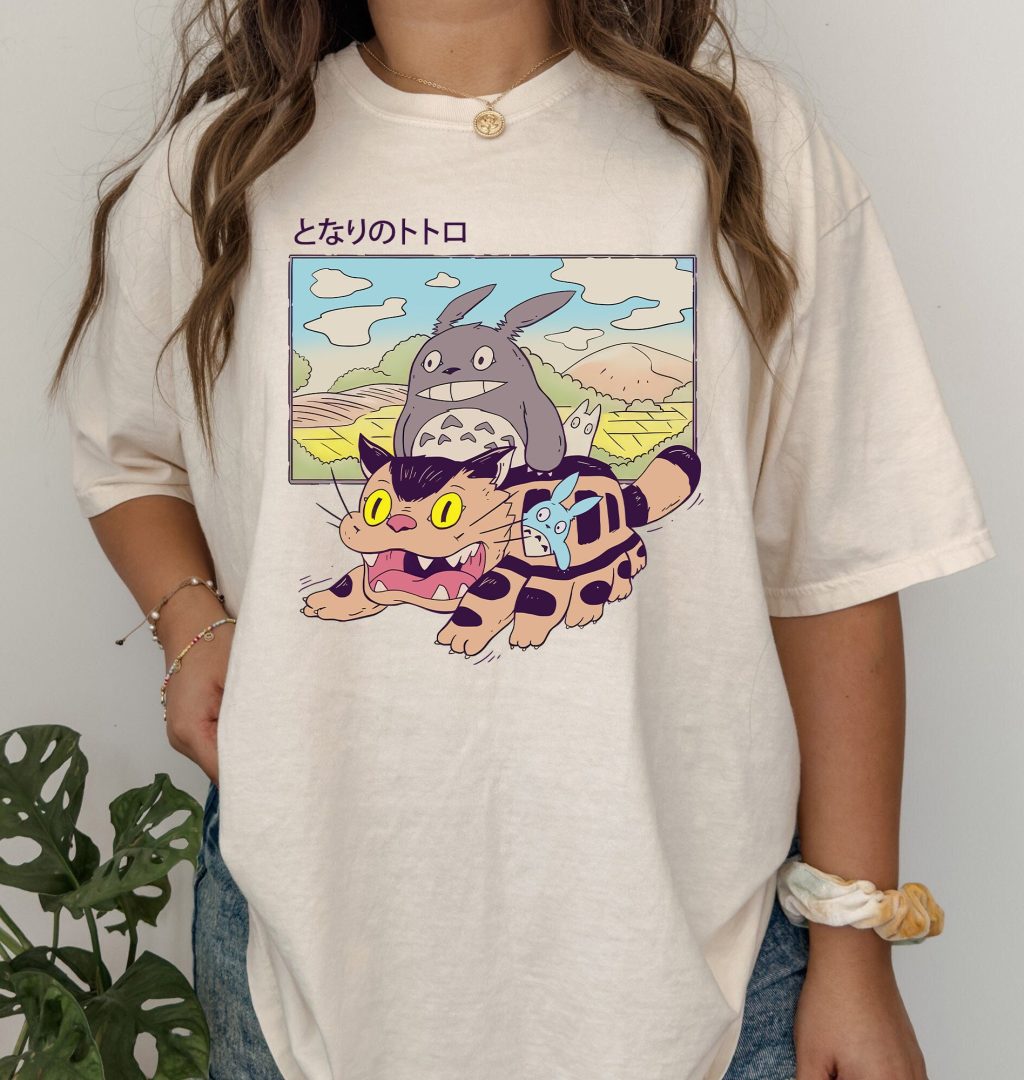 Comfort Colors Totoro Catbus Ghibli Cartoon T-shirt - Image 2