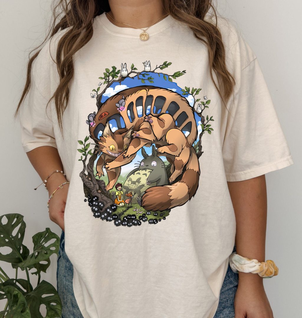 Catbus My Neighbor Totoro Ghibli T-shirt - Image 4