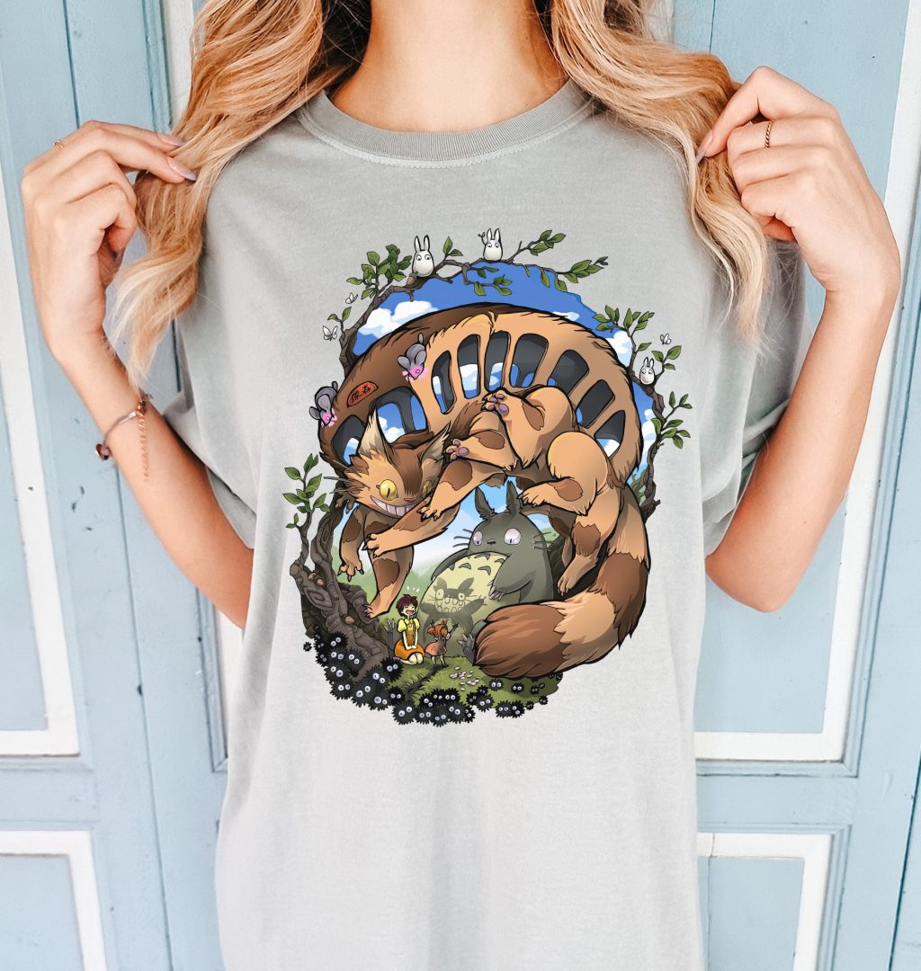 Catbus My Neighbor Totoro Ghibli T-shirt - Image 5