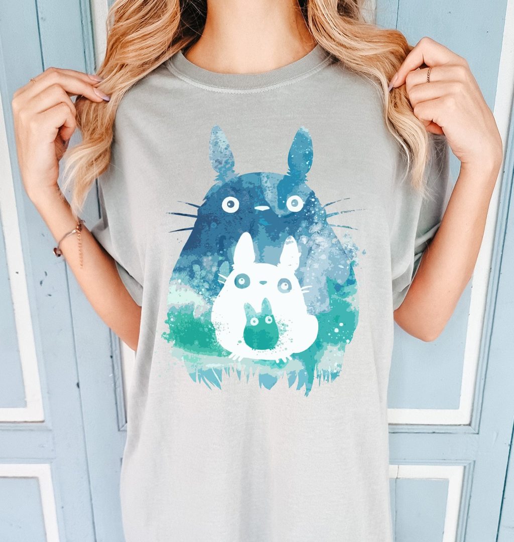 My Neighbour Totoro Shadow Ghibli Cartoon T-shirt - Image 4