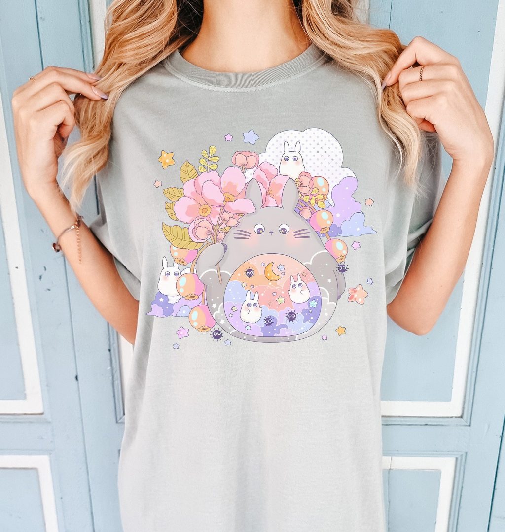 Comfort Colors Ghibli Chibi Totoro T-shirt - Image 2
