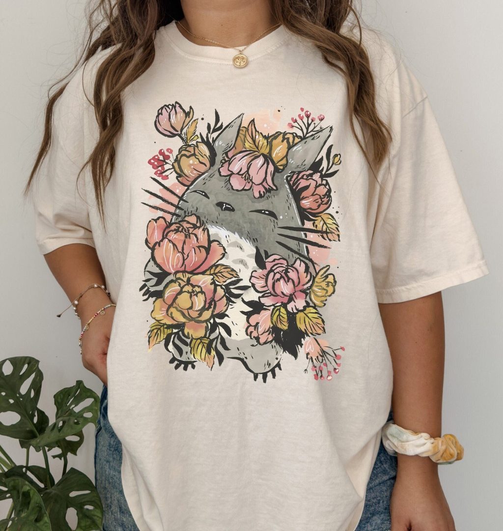 Studio Ghibli Flowers My Neighbour Totoro T-shirt