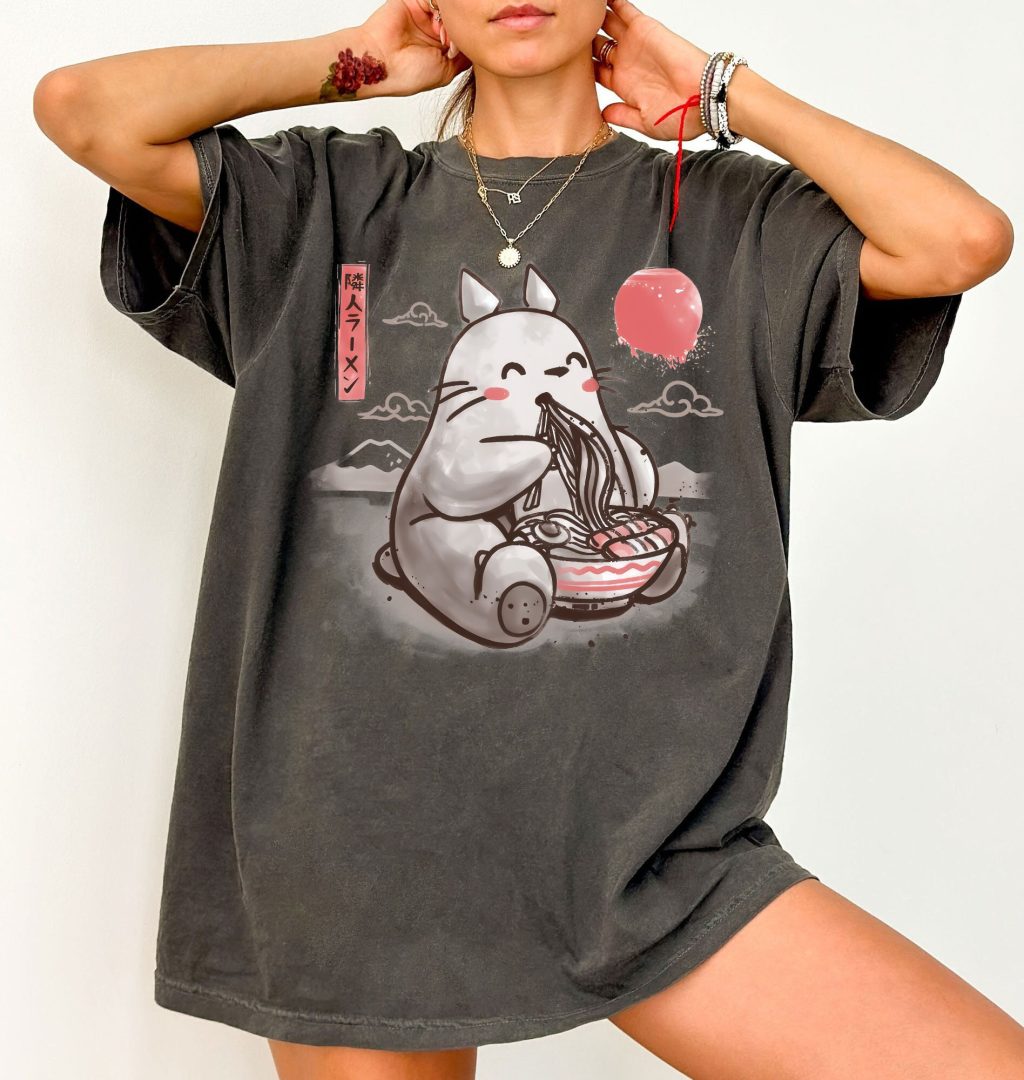 Comfort Colors Totoro Ramen Bowl Studio Ghibli T-shirt
