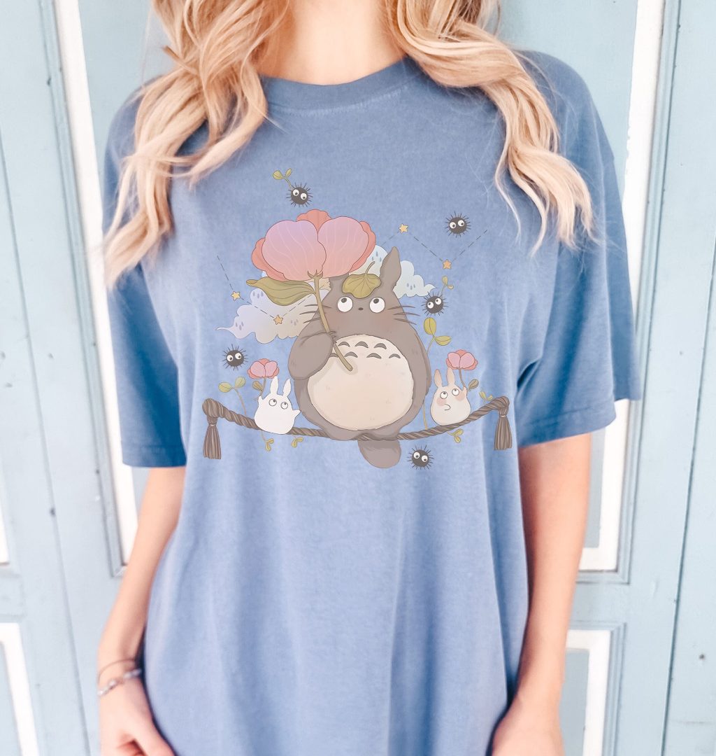 Comfort Colors Chibi Kawaii Totoro T-shirt - Image 5
