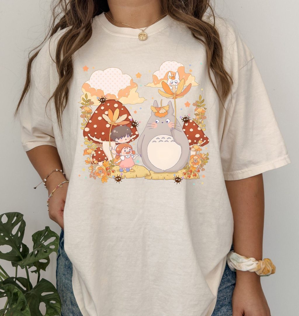 Comfort Colors Chibi Totoro Characters T-shirt - Image 2