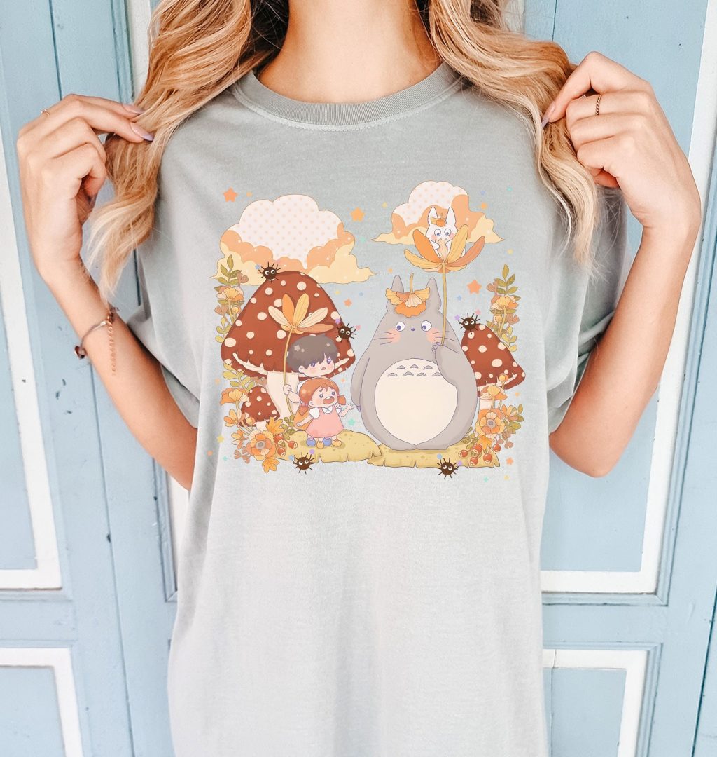 Comfort Colors Chibi Totoro Characters T-shirt - Image 6