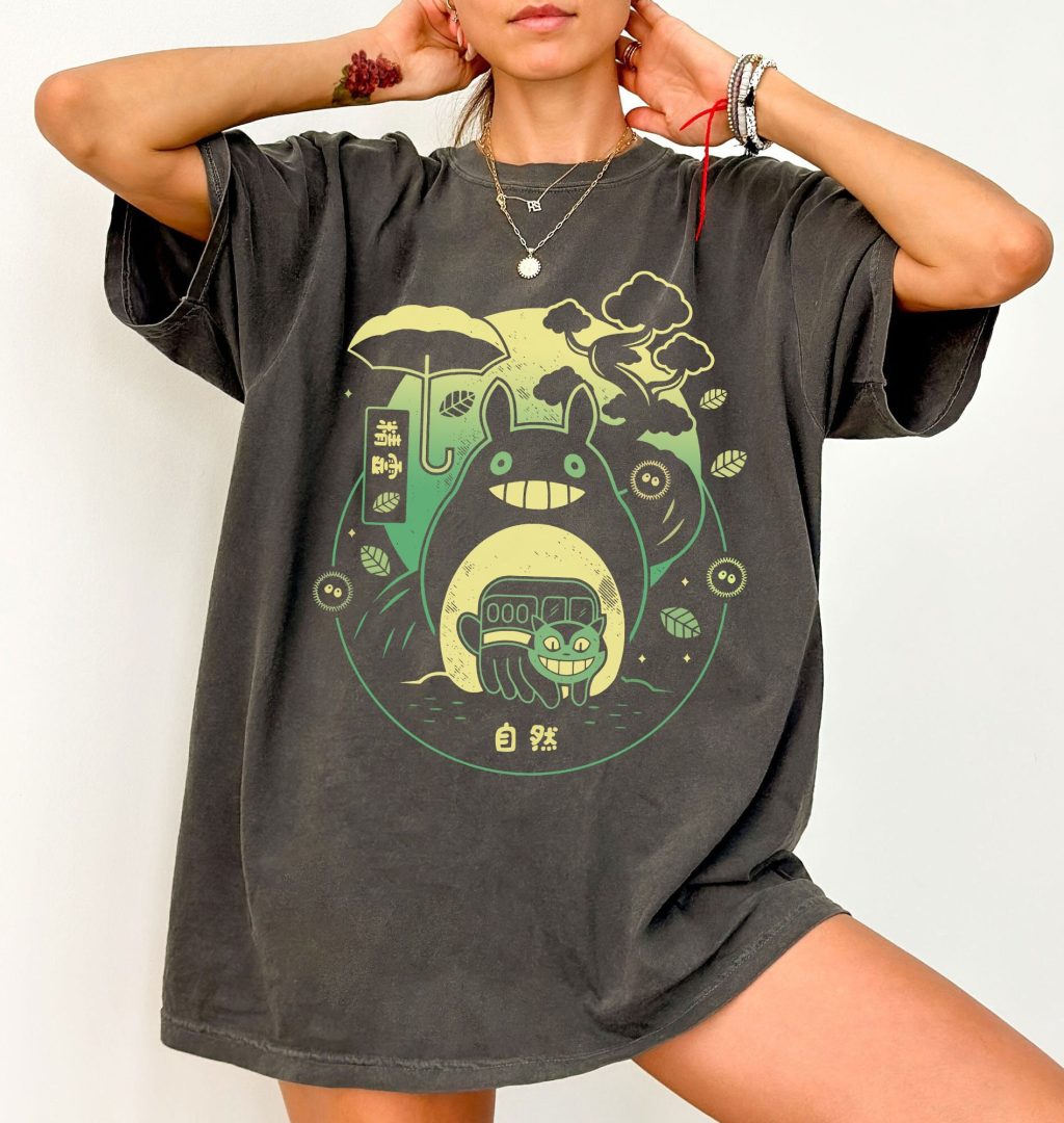 Anime Totoro Studio Ghibli Green T-shirt