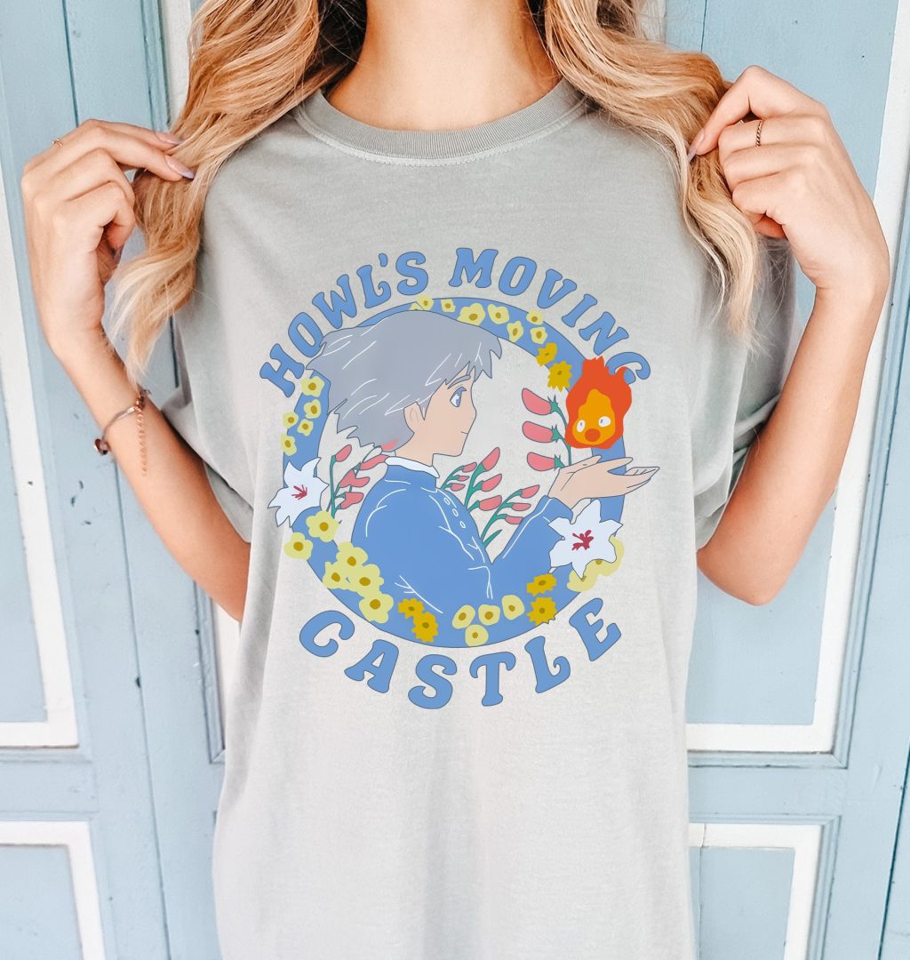Howl's Moving Castle Shirt Sophie and Calcifer T-shirt - Image 2