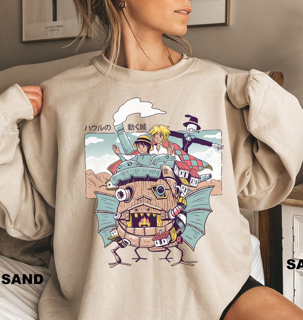 Howl's Moving Castle Characters Design Ghibli Sweatshirt