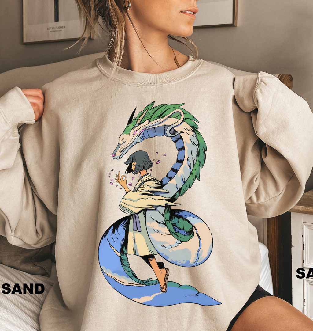 Comfort Colors Spirited Away Haku Dragon Sweatshirt