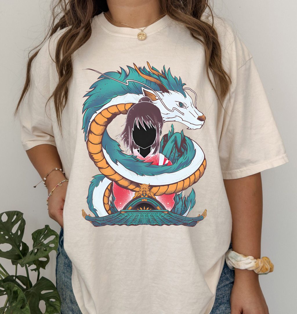 Comfort Colors Spirited Away Haku and Chihiro T-shirt - Image 5