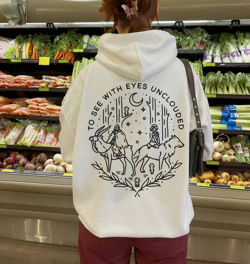 To See With Eyes Unclouded Princess Mononoke Hoodie - Image 2