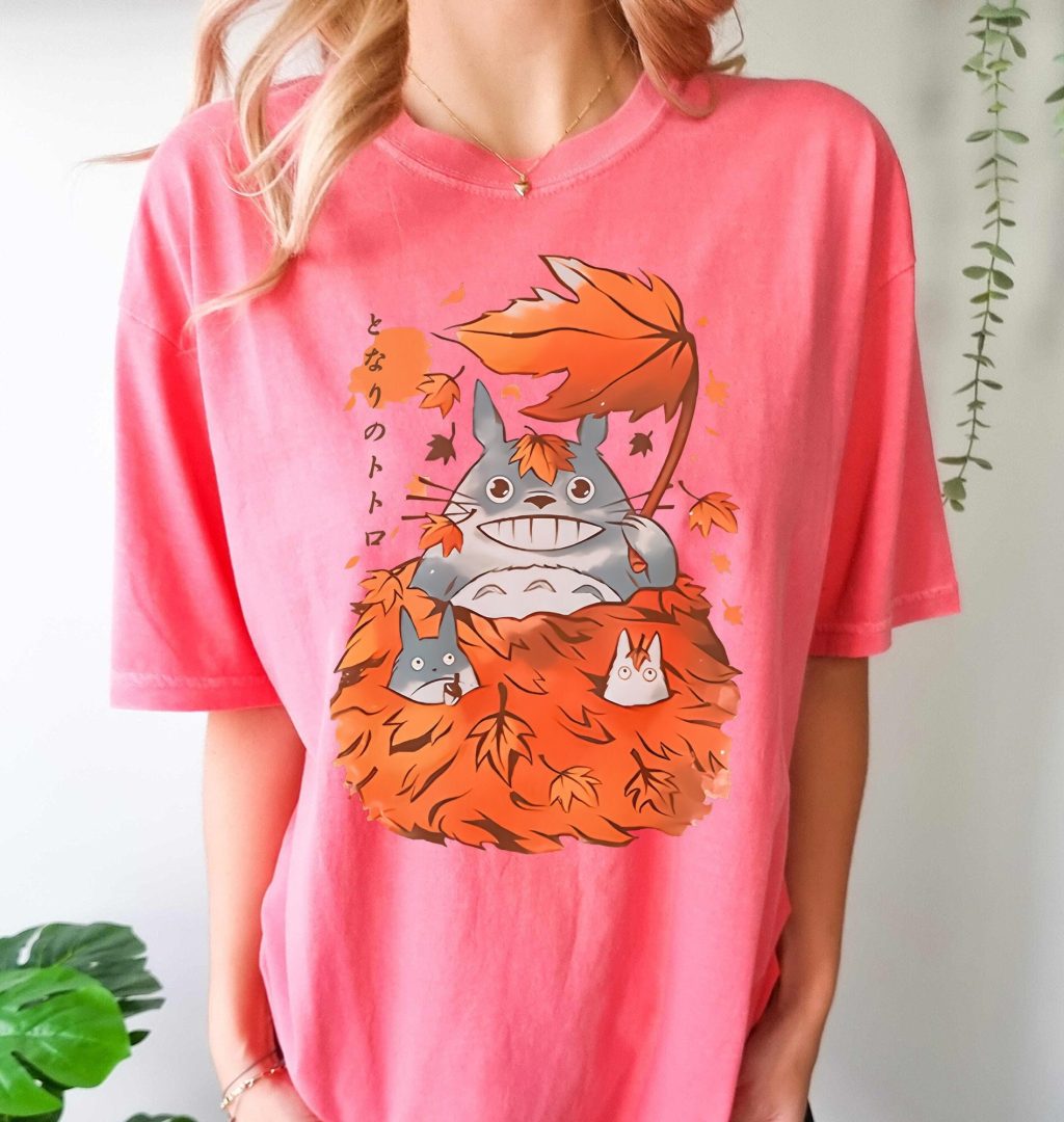 Comfort Colors My Neighbour Totoro Fall Ghibli T-Shirt - Image 4