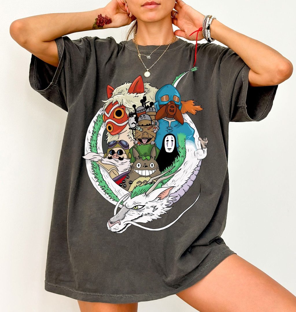 Comfort Colors Ghibli Characters Hayao Miyazaki T-shirt