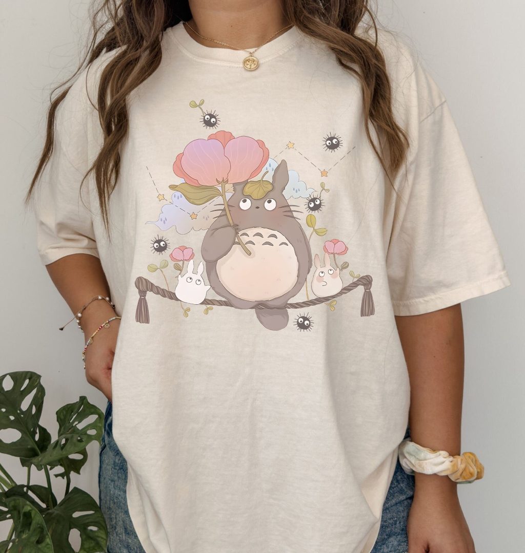 Comfort Colors Chibi Kawaii Totoro T-shirt - Image 2