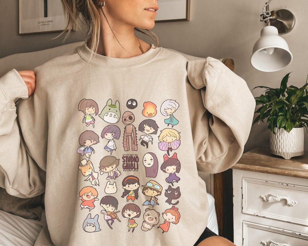 Studio Ghibli Kawaii Characters Chibi Sweatshirt