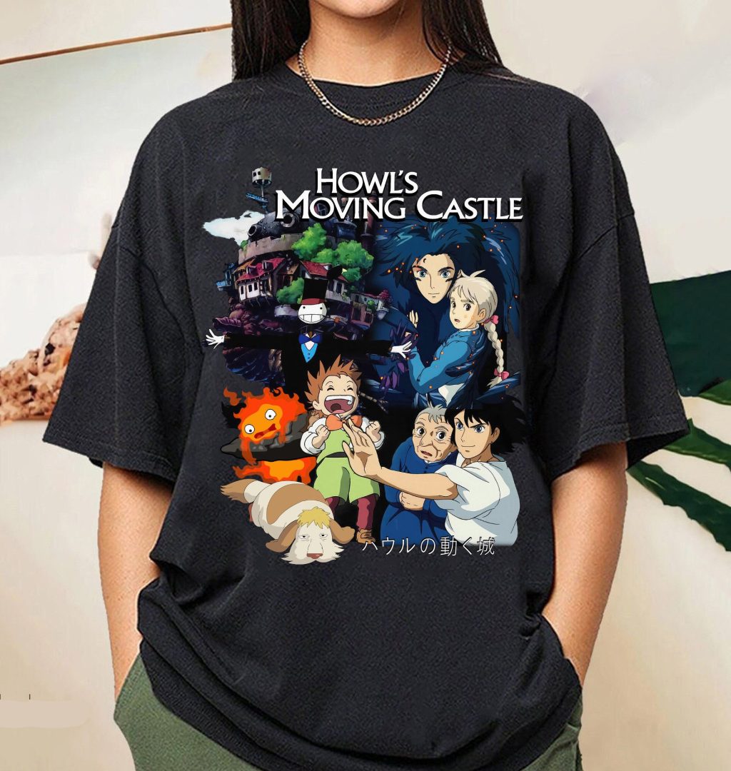 Howl's Moving Castle Anime Ghibli T-shirt