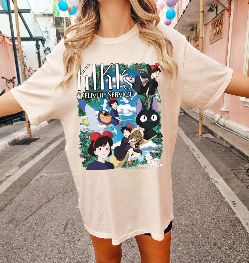 Anime Kiki's Delivery Service Studio Ghibli T-Shirt - Image 2