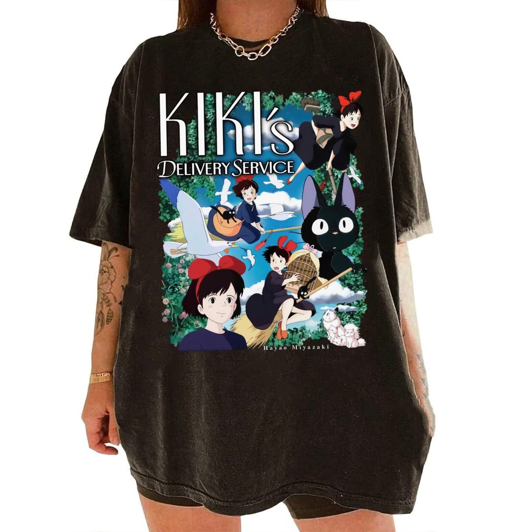 Anime Kiki's Delivery Service Studio Ghibli T-Shirt