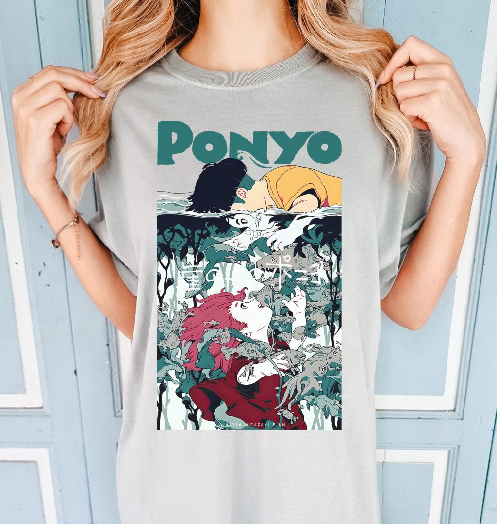 Comfort Colors Ponyo Meeting Sosuke T-Shirt - Image 4