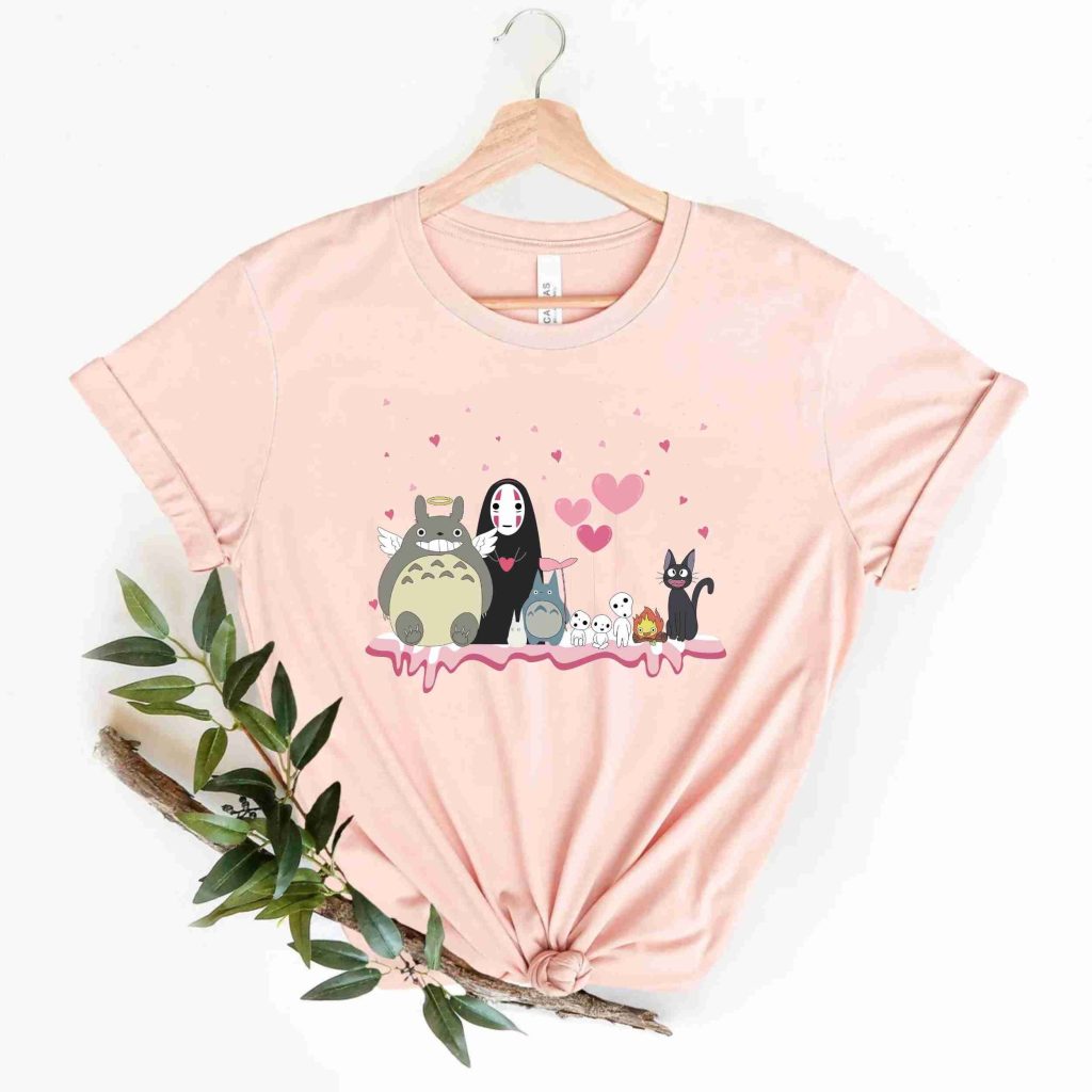 Ghibli Characters Symbol  Cute Valentine T-shirt - Image 4