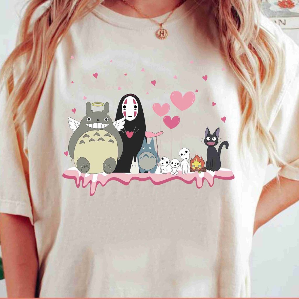Ghibli Characters Symbol  Cute Valentine T-shirt