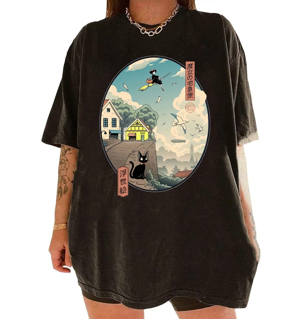 Comfort Colors Kiki's Delivery Service Studio Ghibli T-shirt - Image 2