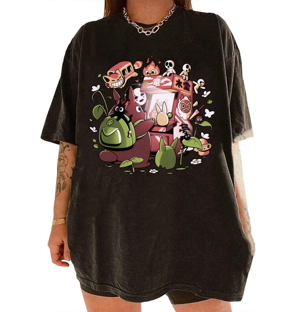 Comfort Colors Ghibli Character Dark T-Shirt