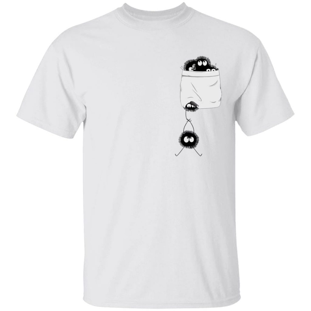 Studio Ghibli Spirited Away Soot Ball in pocket T-shirt - Image 2