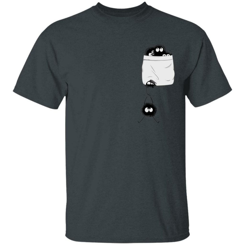 Studio Ghibli Spirited Away Soot Ball in pocket T-shirt - Image 5