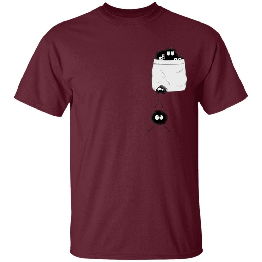 Studio Ghibli Spirited Away Soot Ball in pocket T-shirt - Image 7
