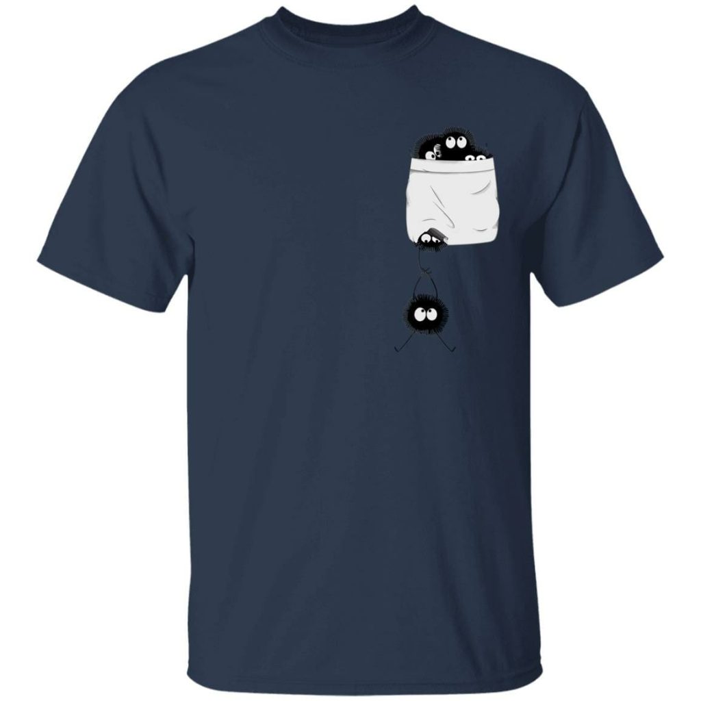 Studio Ghibli Spirited Away Soot Ball in pocket T-shirt - Image 8