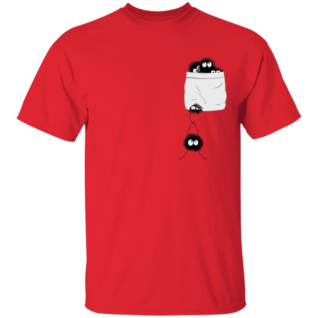 Studio Ghibli Spirited Away Soot Ball in pocket T-shirt - Image 9
