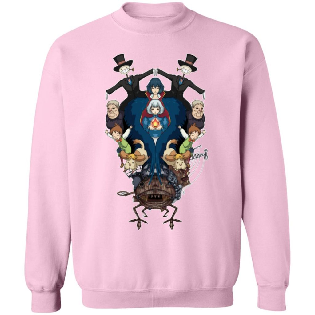 Studio Ghibli Howl’s Moving Castle Characters Mirror Sweatshirt - Image 10